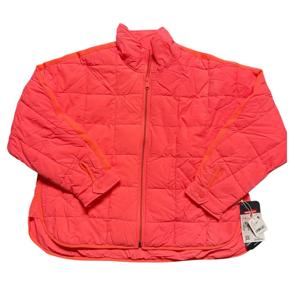 NWT Free People x FP Movement Pippa Packable Puffer Jacket in Neon Coral - Picture 13 of 16